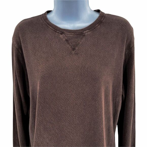 2/$30 Mono B Brown Crewneck Long Sleeve Pullover Sweatshirt Women's Size Small S - Picture 5 of 9